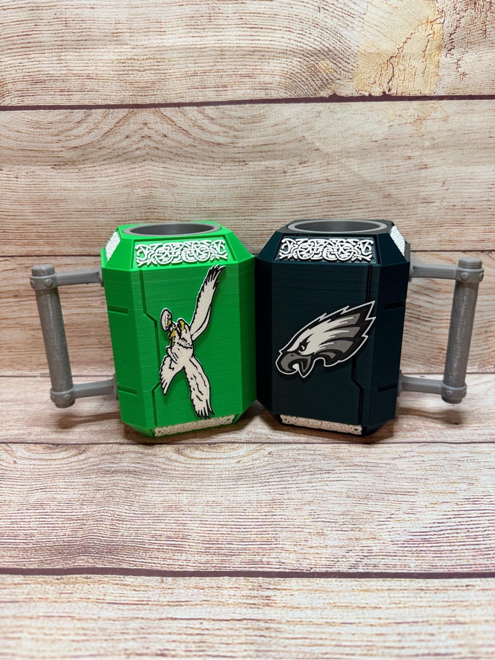 Philadelphia Eagles Mjolnir Inspired Drink Koozie 3D Printed Thor’s Hammer